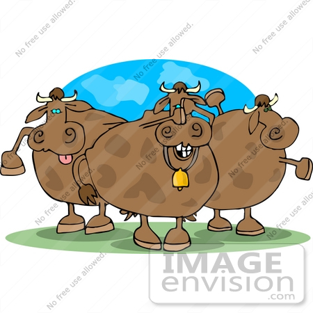 #12388 Scared Cows Clipart by DJArt