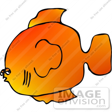 #12460 Orange Fish Clipart by DJArt