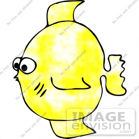 #12461 Yellow Fish Clipart by DJArt