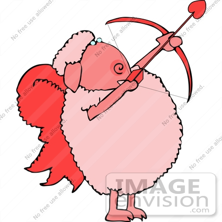 #12472 Cupid Valentine’s Day Sheep Clipart by DJArt