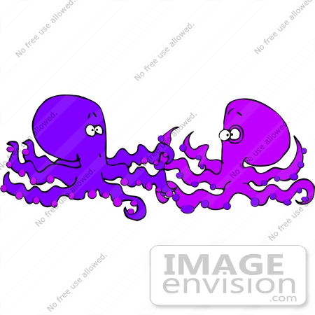 #12494 Two Octopuses Clipart by DJArt