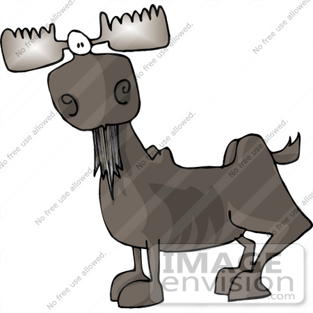 #12502 Moose Clipart by DJArt