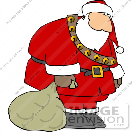#12505 Slouching Santa Clipart by DJArt