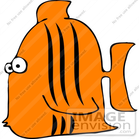 #12531 Orange Fish Clipart by DJArt