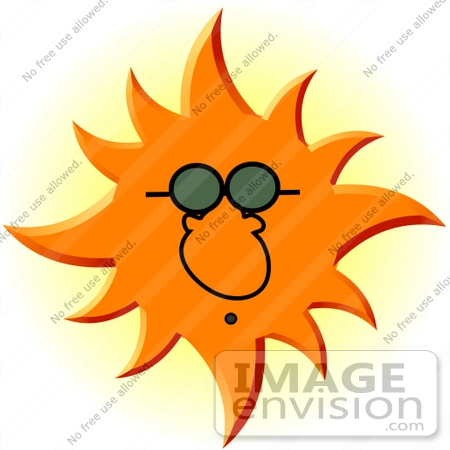 #12537 Sun Man Wearing Sunglasses Clipart by DJArt