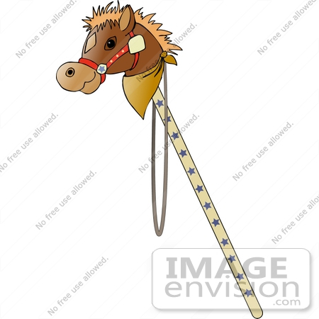 #12538 Stick Horse Toy Clipart by DJArt
