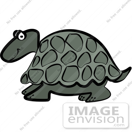 #12547 Green Turtle Clipart by DJArt