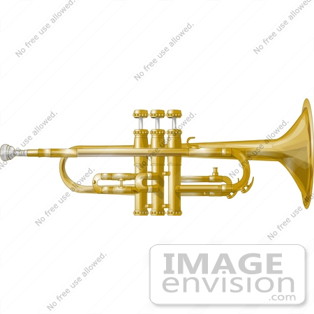 #12591 Trumpet Clipart by DJArt