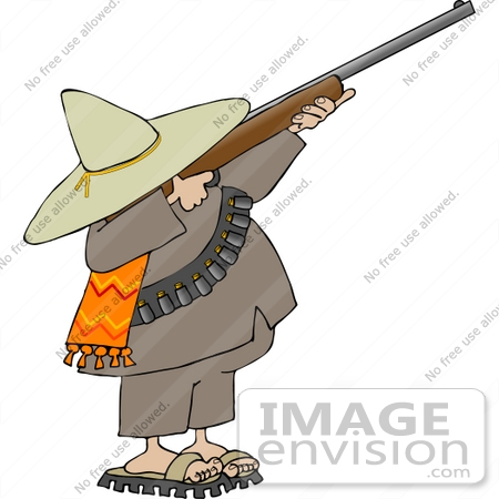 #12653 Male Bandito With a Rifle Clipart by DJArt