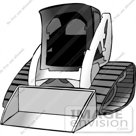 #12692 Bulldozer Tractor Clipart by DJArt