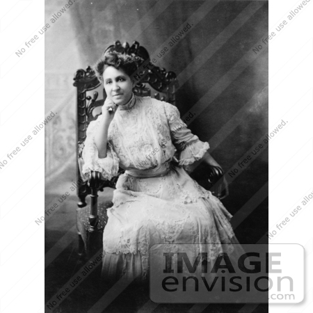 #1273 Black and White Photo of Mary Church Terrell Sitting in a Chair by JVPD