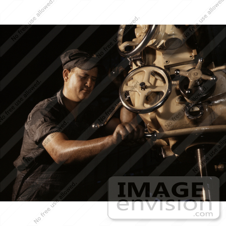 #12751 Picture of a Mechanical Operator Working on Boiler Parts by JVPD