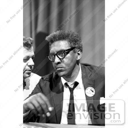 #1279 Photo of Bayard Rustin at a News Briefing on the Civil Rights March on Washington by JVPD