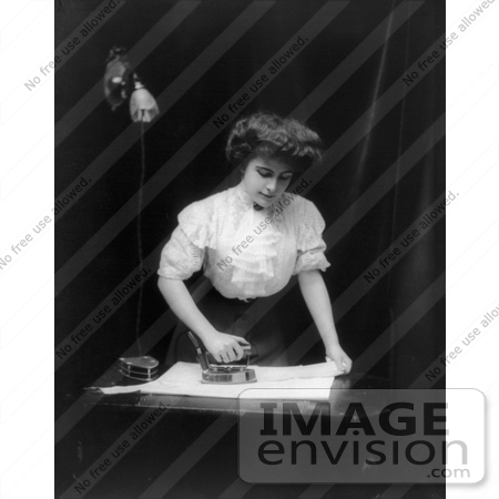 #12790 Picture of a Woman Using an Iron by JVPD