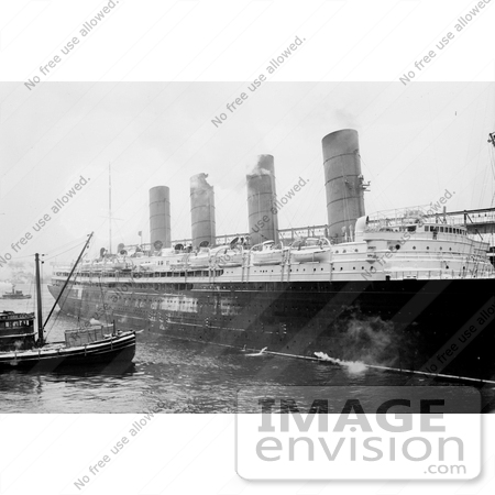 #12815 Picture of a Ship by the Lusitania by JVPD