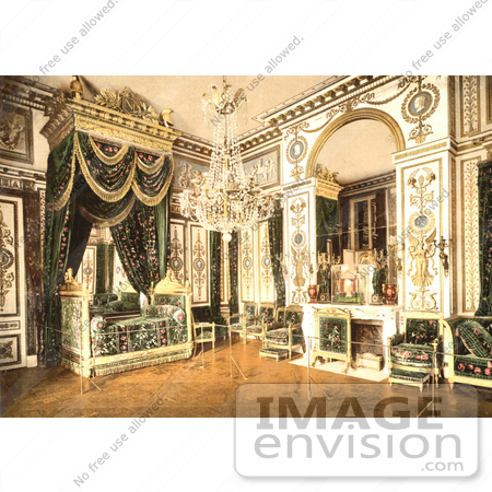 #12853 Picture of Napoleon I’s Bedroom in Fontainebleau Palace by JVPD