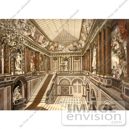 #12857 Picture of the Interior of Herrenchiemsee Castle, Neues Schloss by JVPD
