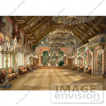 #12858 Picture of the Music Room at Neuschwanstein Castle by JVPD