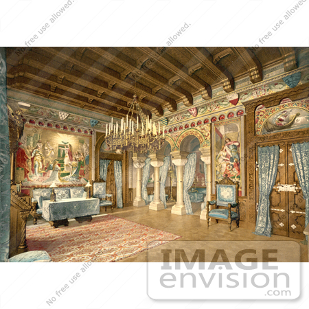 #12860 Picture of the Drawing Room in Neuschwanstein Castle by JVPD