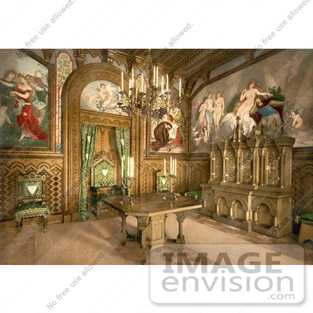 #12863 Picture of the Study Room at Neuschwanstein Castle by JVPD