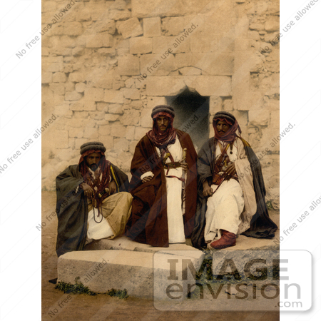 #12885 Picture of Three Bedouins in Jordan by JVPD