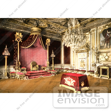 #12892 Picture of the Throne Room of Fontainebleau Palace by JVPD