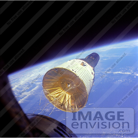 #1294 Stock Photo of Gemini VII Over Earth by JVPD
