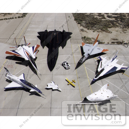 #1306 Stock Photo of the Dryden Research Aircraft Fleet on Ramp by JVPD