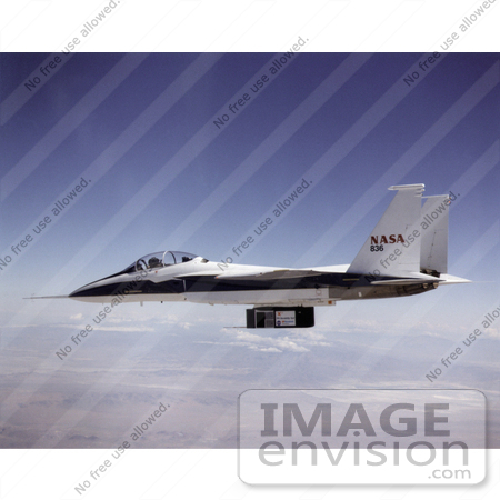 #1307 Stock Photo of an F-15B With an Attached X-33 Thermal Protection System by JVPD