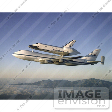 #1308 Stock Photo of Shuttle Atlantis Returning to Kennedy Space Center by JVPD
