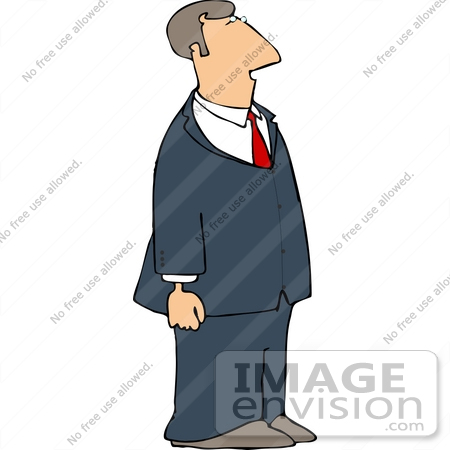 #13086 Caucasian Business Man Wearing a Suit and Tie Clipart by DJArt