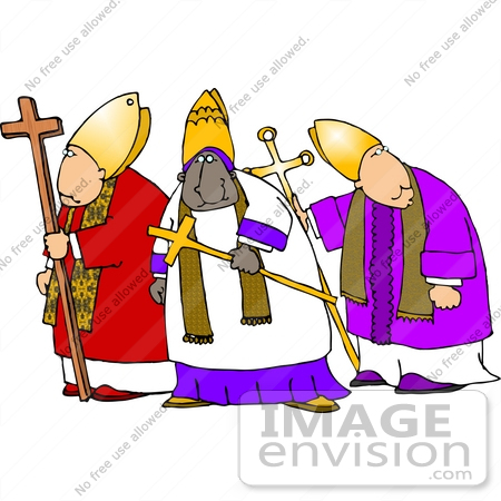 #13087 Three Bishops Clipart by DJArt