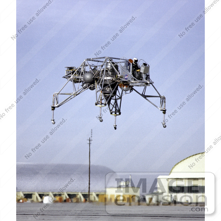 #1311 Stock Photo of a Lunar Landing Research Vehicle in Flight by JVPD