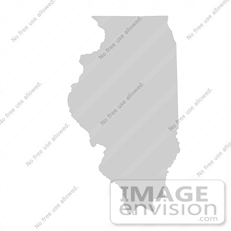 #13150 Picture of a Map of Illinois of the United States of America by JVPD