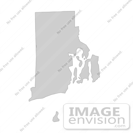 #13154 Picture of a Map of Rhode Island of the United States of America by JVPD