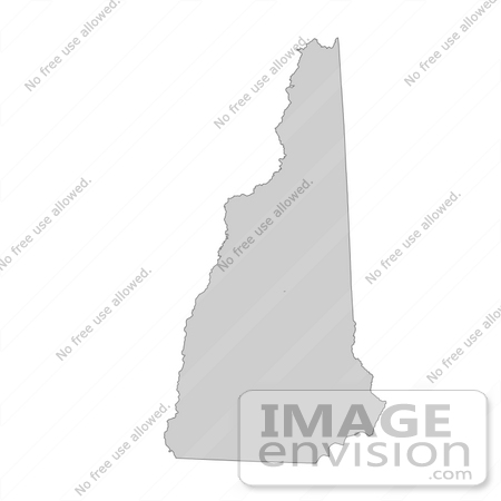 #13158 Picture of a Map of New Hampshire of the United States of America by JVPD
