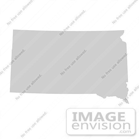 #13167 Picture of a Map of South Dakota of the United States of America by JVPD