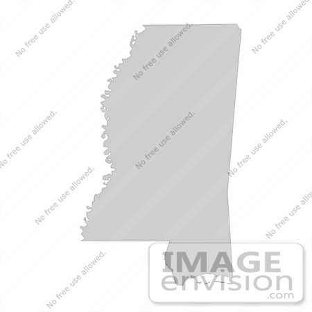 #13175 Picture of a Map of Mississippi of the United States of America by JVPD