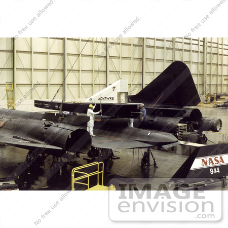 #1318 Stock Photo of LASRE Pod Matting to SR-71 by JVPD