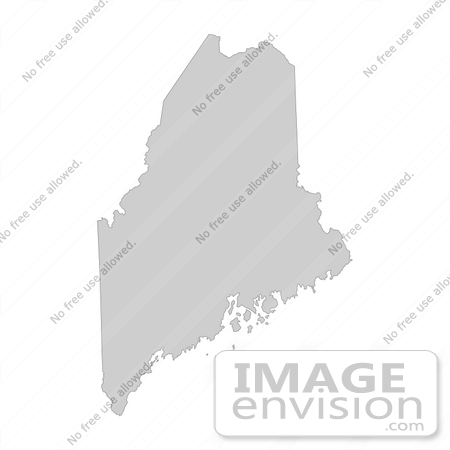 #13183 Picture of a Map of Maine of the United States of America by JVPD