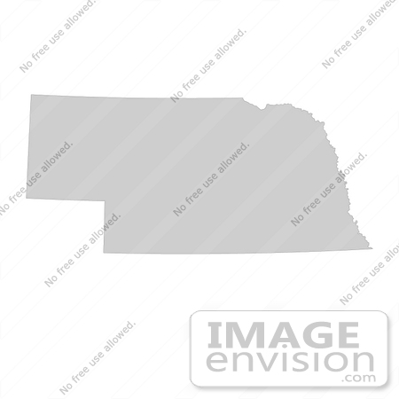 #13184 Picture of a Map of Nebraska of the United States of America by JVPD