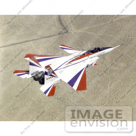 #1320 Stock Photo of an F-15B ACTIVE with Thrust Vectoring Nozzles by JVPD