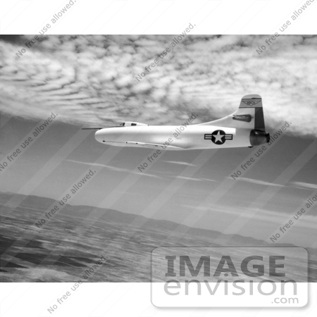 #1321 Stock Photo of a D-558-1 in Flight by JVPD