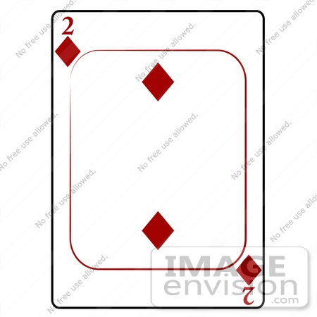#13238 2 of Diamonds Playing Card Clipart by DJArt