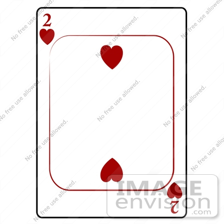 #13251 2 of Hearts Playing Card Clipart by DJArt