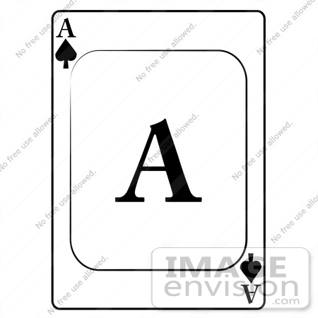 #13265 Ace of Spades Playing Card Clipart by DJArt