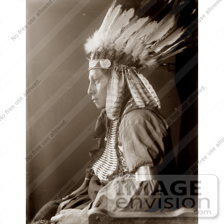 #13269 Picture of a Sioux Native American Man Named Whirling Hawk by JVPD