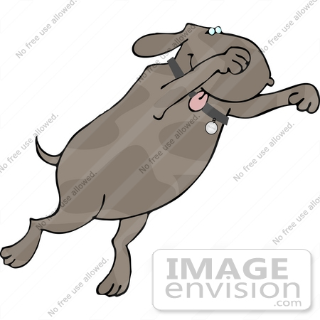 #13283 Dog Jumping Clipart by DJArt