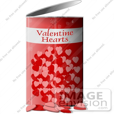 #13309 Tin Can of Hearts Clipart by DJArt
