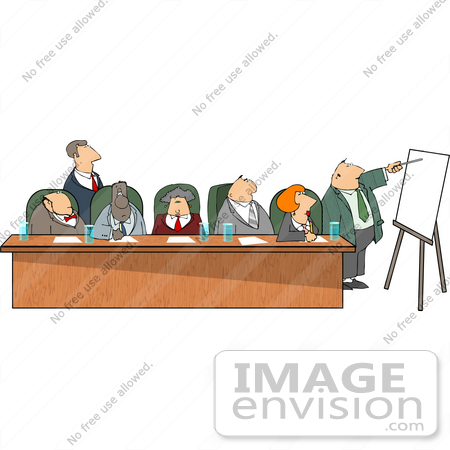 #13353 Multi Ethnic Group of Business Associates in a Meeting Clipart by DJArt